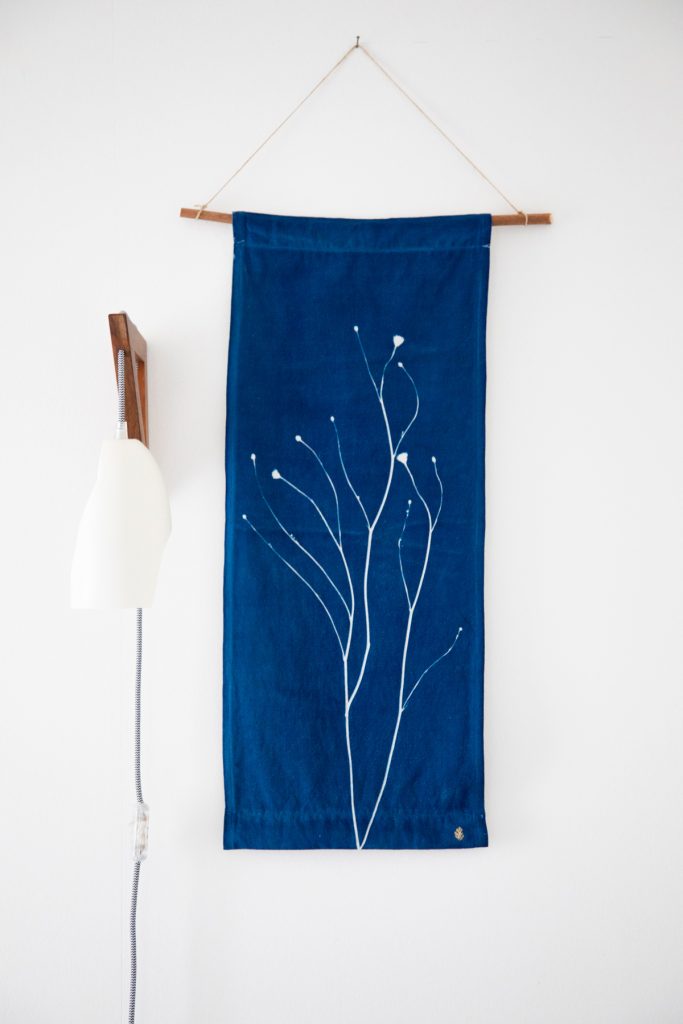 décoration d'intérieur, kakemono, cyanotype