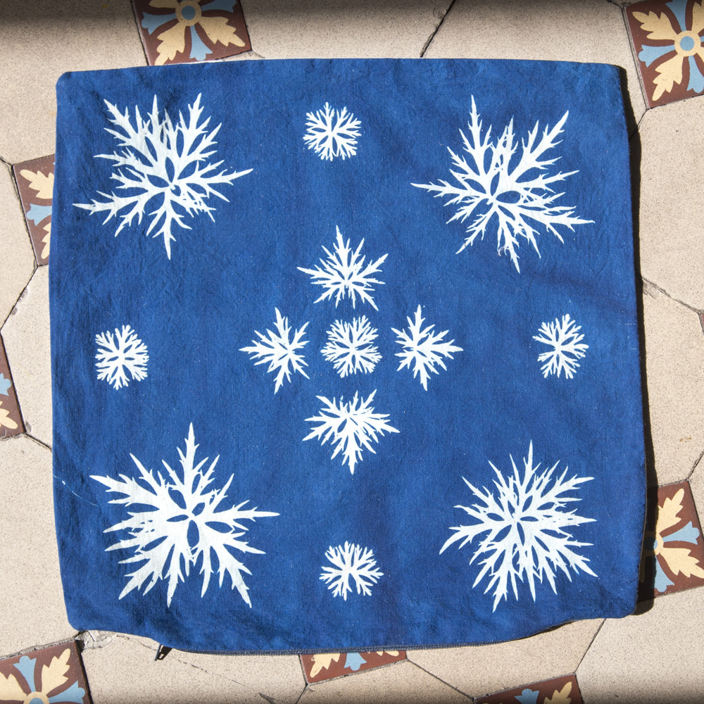 Coussin Collection ROSACE Bouton d'or 3