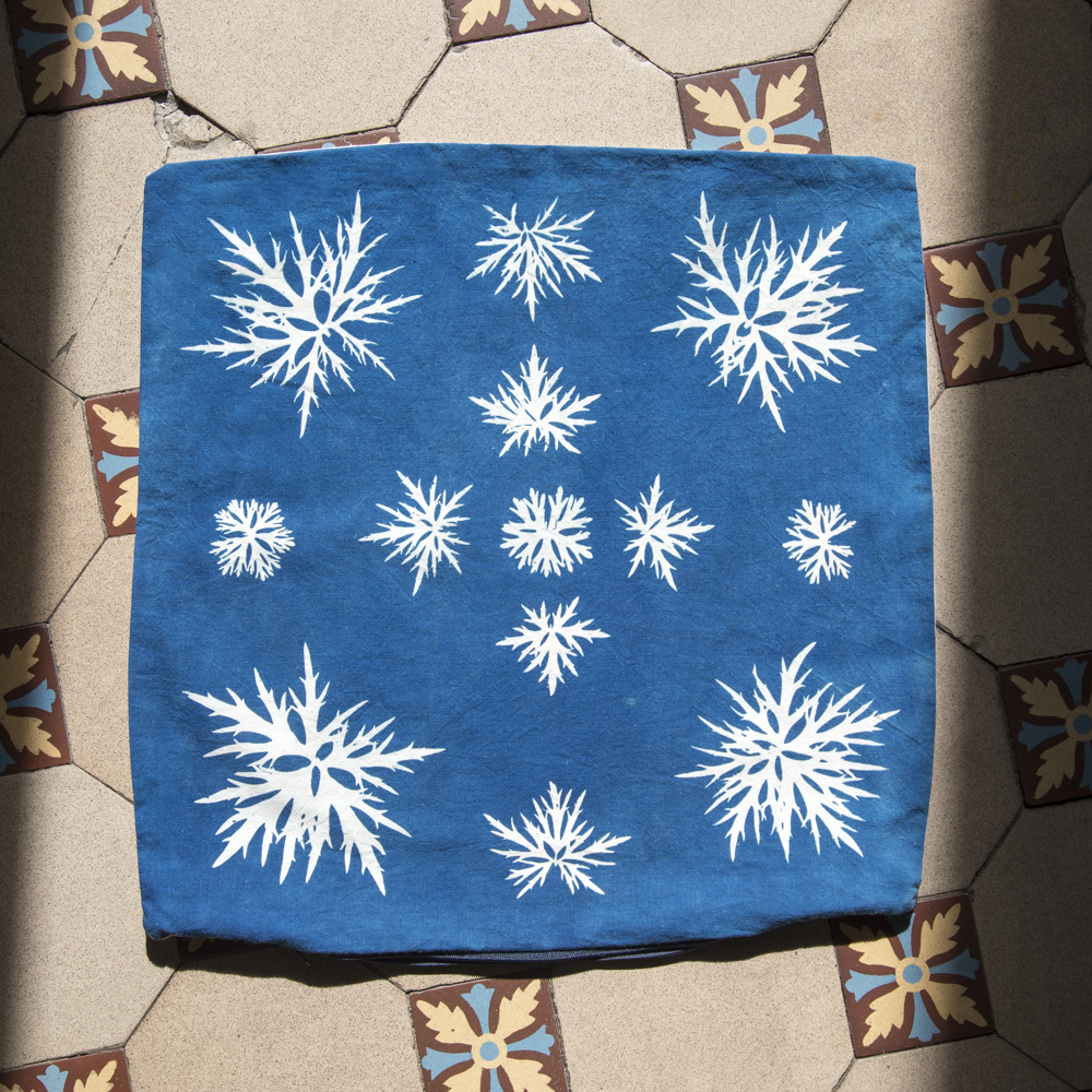 Coussin Collection ROSACE Bouton d'or 4