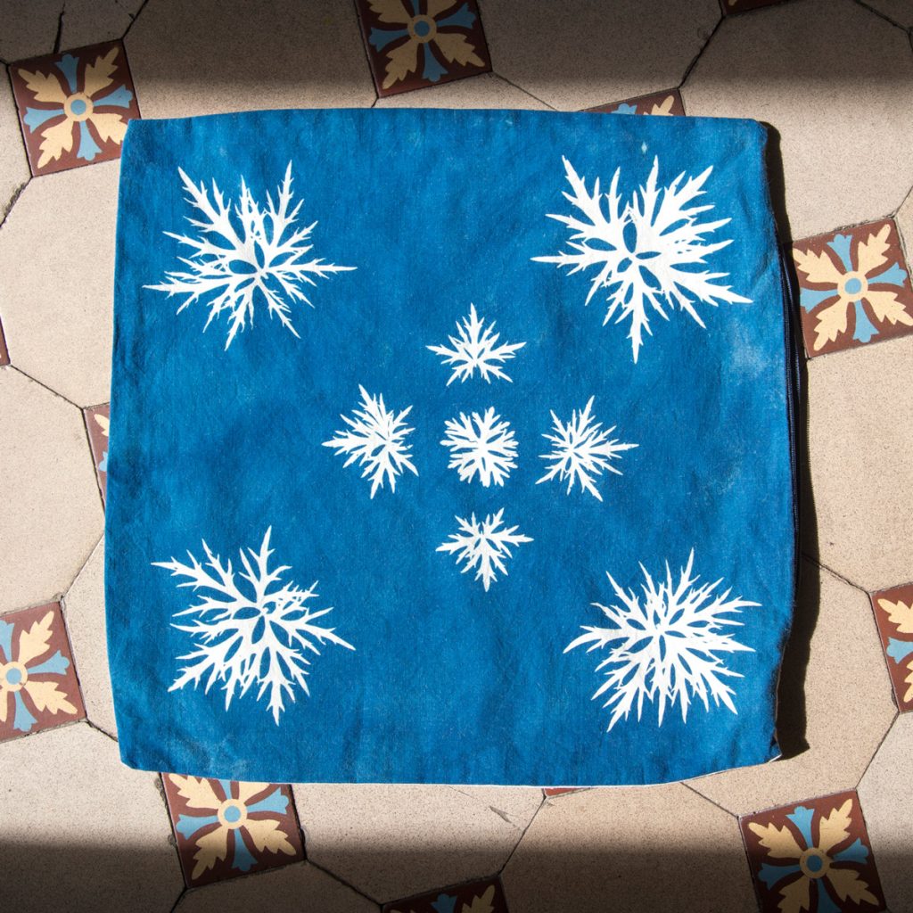 Coussin Collection ROSACE Bouton d'or 6